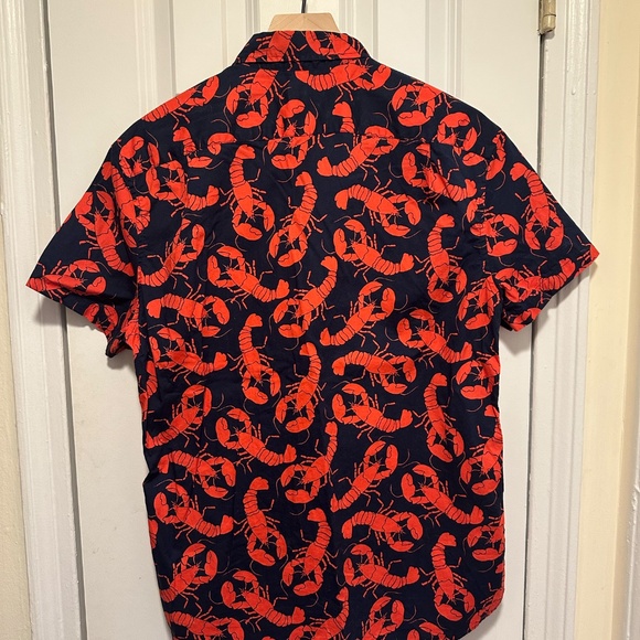 J. Crew Men's Slim Short-Sleeve Lobster Shirt - Medium - Picture 2 of 5